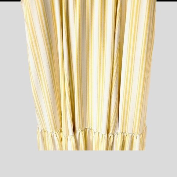 NEW TORRID Plus size maxi yellow & white striped challis sleeveless tiered dress - Picture 9 of 16